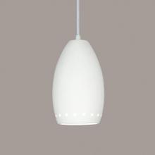 A-19 P1503-A15-WCC - Grenada Pendant: Fleet Blue (White Cord & Canopy)