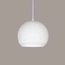 A-19 P1603-A4-WCC - St. Vincent Pendant: Pearl (White Cord & Canopy)