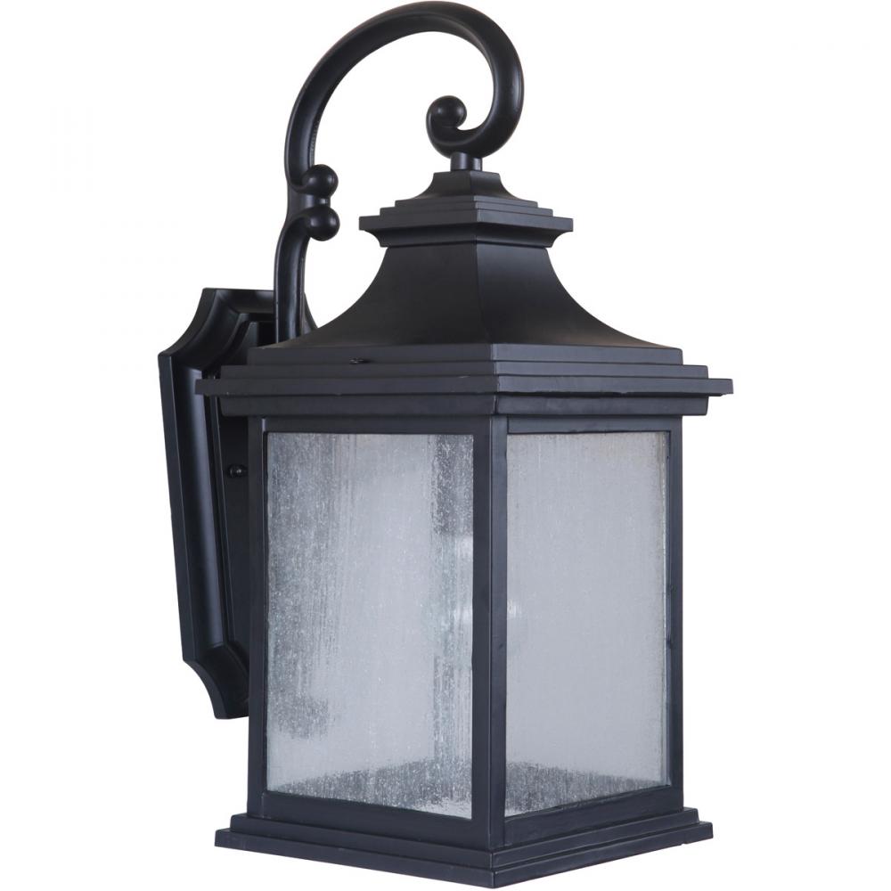 Gentry 1 Light Medium Outdoor Wall Lantern in Midnight