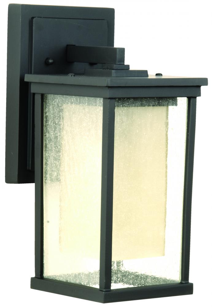 Riviera 1 Light Medium Outdoor Wall Lantern in Oiled Bronze Outdoor