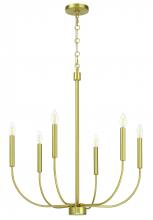 Craftmade 59826-SB - Traci 6 Light Chandelier in Satin Brass