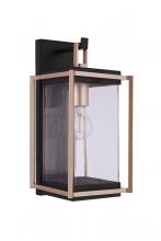 Craftmade ZA6504-MNSB - Metalwork 1 Light Outdoor Wall Lantern in Midnight/Satin Brass