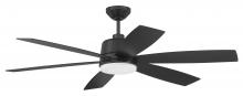 Craftmade HGN54FB6 - 54" Hogan Fan in Flat Black Finish, Blades Included