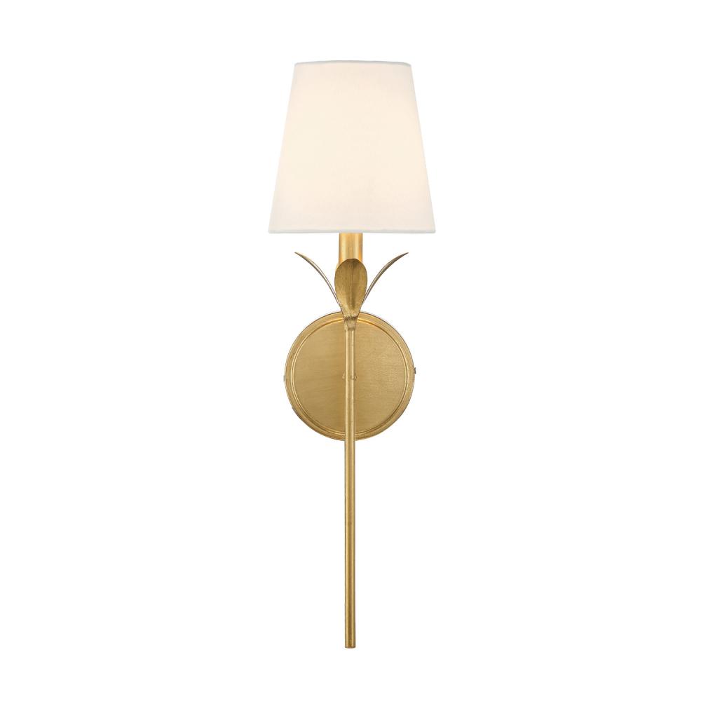 Broche 1 Light Antique Gold Sconce