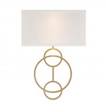 Crystorama LRL-992-VG-WH - Laurel 2 Light Vibrant Gold Sconce