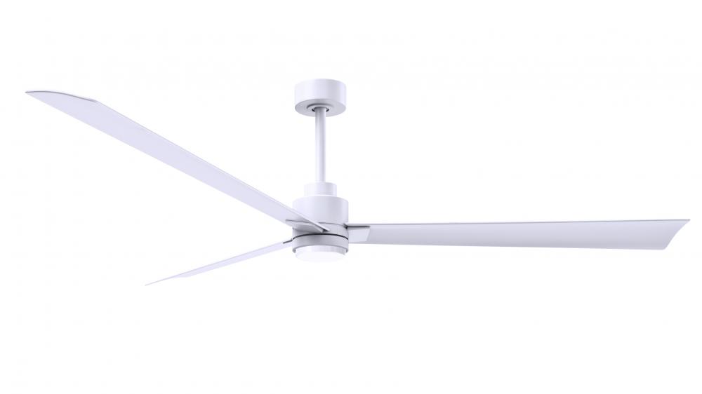 Alessandra 3-blade transitional ceiling fan in matte white finish with matte white blades. Optimiz