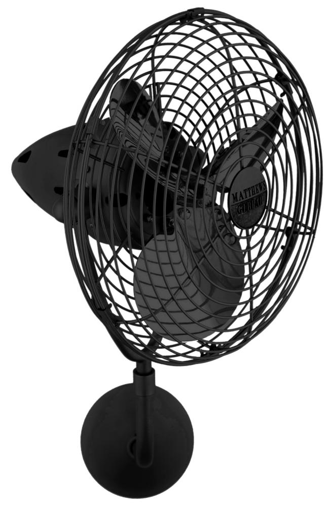 Bruna Parede wall fan in Matte Black finish.