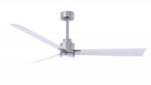 Matthews Fan Company AKLK-BN-MWH-56 - Alessandra 3-blade transitional ceiling fan in brushed nickel finish with matte white blades. Opti