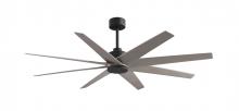 Matthews Fan Company AN-BK-BN-64 - Ariella 8-blade ceiling fan in Matte Black and Brushed Nickel blades