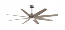 Matthews Fan Company ANLK-BN-GA-64 - Ariella 8-blade ceiling fan in Brushed Nickel and Gray Ash Tone blades