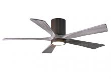 Matthews Fan Company IR5HLK-TB-BW-52 - IR5HLK five-blade flush mount paddle fan in Textured Bronze finish with 52” solid barn wood tone