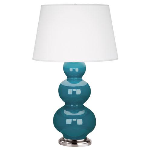 Peacock Triple Gourd Table Lamp