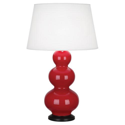 Ruby Red Triple Gourd Table Lamp