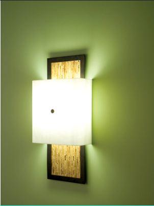 Windows-Sconce-Fluorescent-White Diffuser-Toffee Windows, Bronze Platform