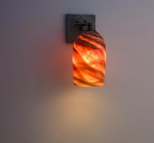 WPT Design ROSE-CRFT-SC-AM - Rose - Sconce -Craftsman-Amber Glass