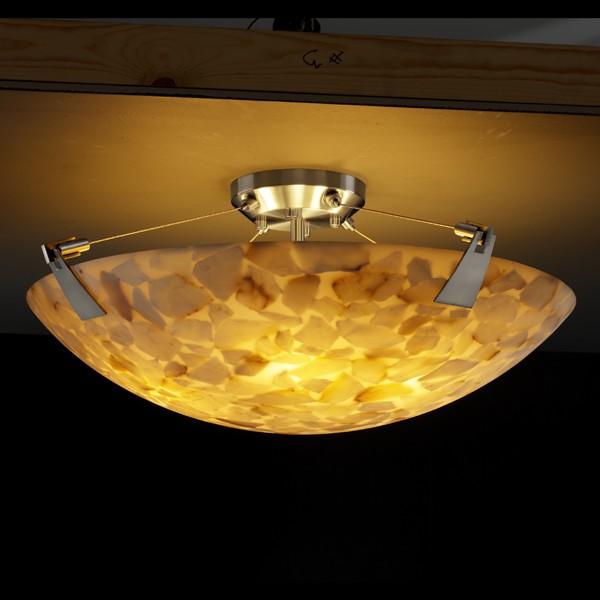 24" LED Semi-Flush Bowl w/ Tapered Clips