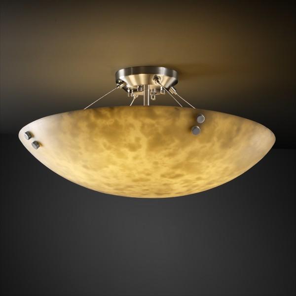 18" Semi-Flush Bowl w/ CONCENTRIC CIRCLES FINIALS