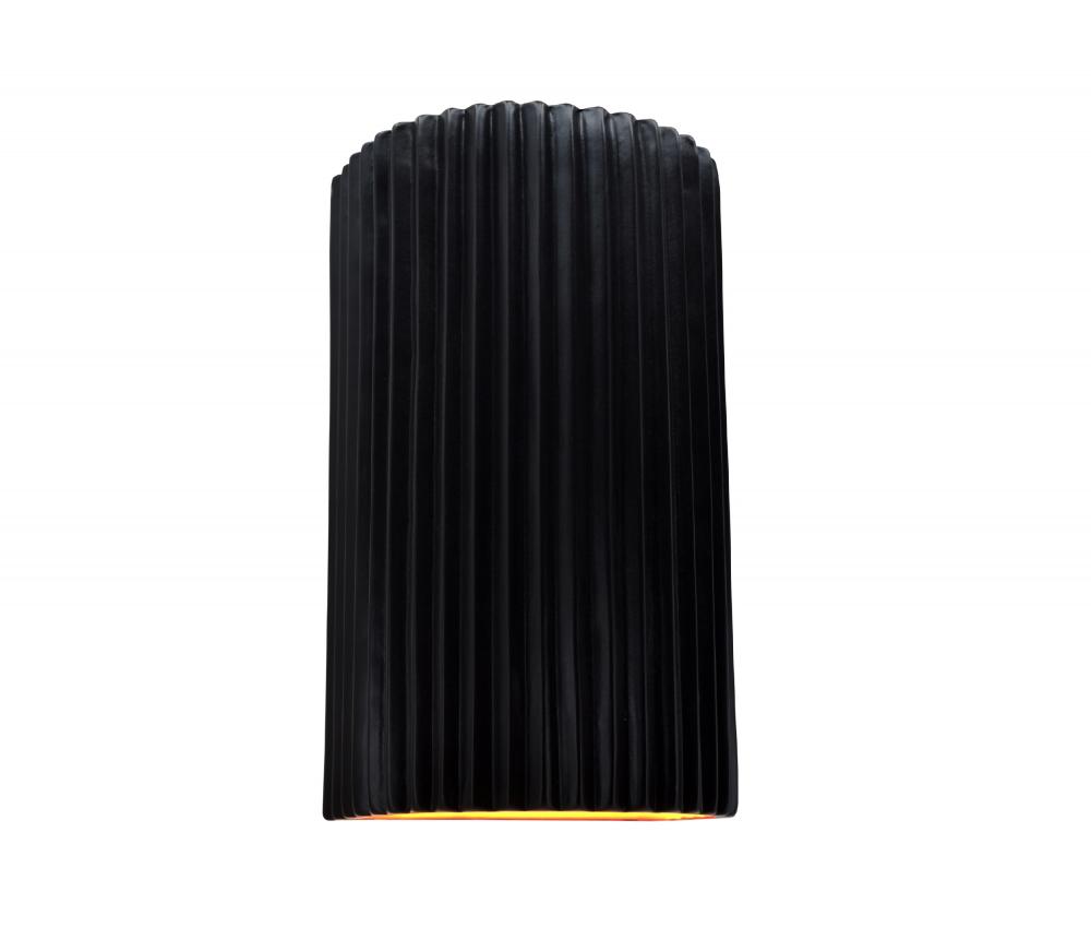 Large ADA Pleated Cylinder Wall Sconce