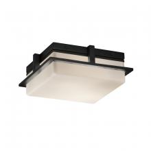 Justice Design Group FSN-7560W-OPAL-MBLK - Avalon 10" Small LED Outdoor Flush-Mount