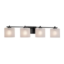 Justice Design Group FSN-8444-30-FRCR-MBLK - Era 4-Light Bath Bar