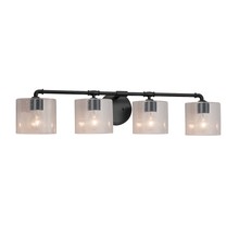 Justice Design Group FSN-8464-30-SEED-MBLK - Bronx 4-Light Bath Bar