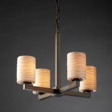 Justice Design Group POR-8829-10-BMBO-MBLK - Modular 4-Light Chandelier