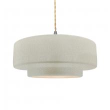 Justice Design Group CER-6545-CRK-NCKL-BEIG-TWST - Large Tier 1-Light Pendant