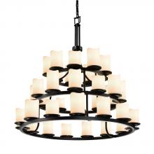 Justice Design Group CNDL-8712-14-CREM-DBRZ-LED36-25200 - Dakota 36-Light 3-Tier Ring LED Chandelier