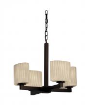 Justice Design Group FSN-8829-30-RBON-DBRZ - Modular 4-Light Chandelier