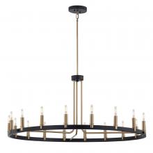 Justice Design Group NSH-8045-MBBR - Clayton 42” 1-Tier 18-Light Chandelier