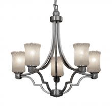 Justice Design Group GLA-8500-26-WHTW-NCKL - Argyle 5-Light Chandelier