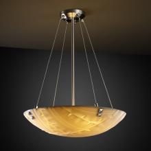 Justice Design Group PNA-9661-25-WAVE-NCKL-F6 - 18" Pendant Bowl w/ CONCENTRIC CIRCLES FINIALS