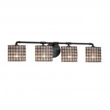 Justice Design Group WGL-8464-30-GRCB-MBLK - Bronx 4-Light Bath Bar