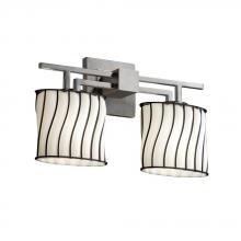 Justice Design Group WGL-8702-30-GRCB-MBLK - Aero 2-Light Bath Bar