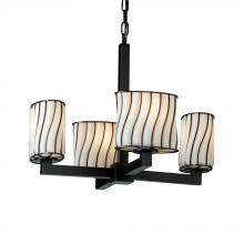 Justice Design Group WGL-8829-10-SWCB-MBLK - Modular 4-Light Chandelier