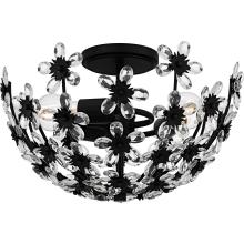 Quoizel QSF6783MBK - Rosemary 3-Light Matte Black Semi-Flush Mount