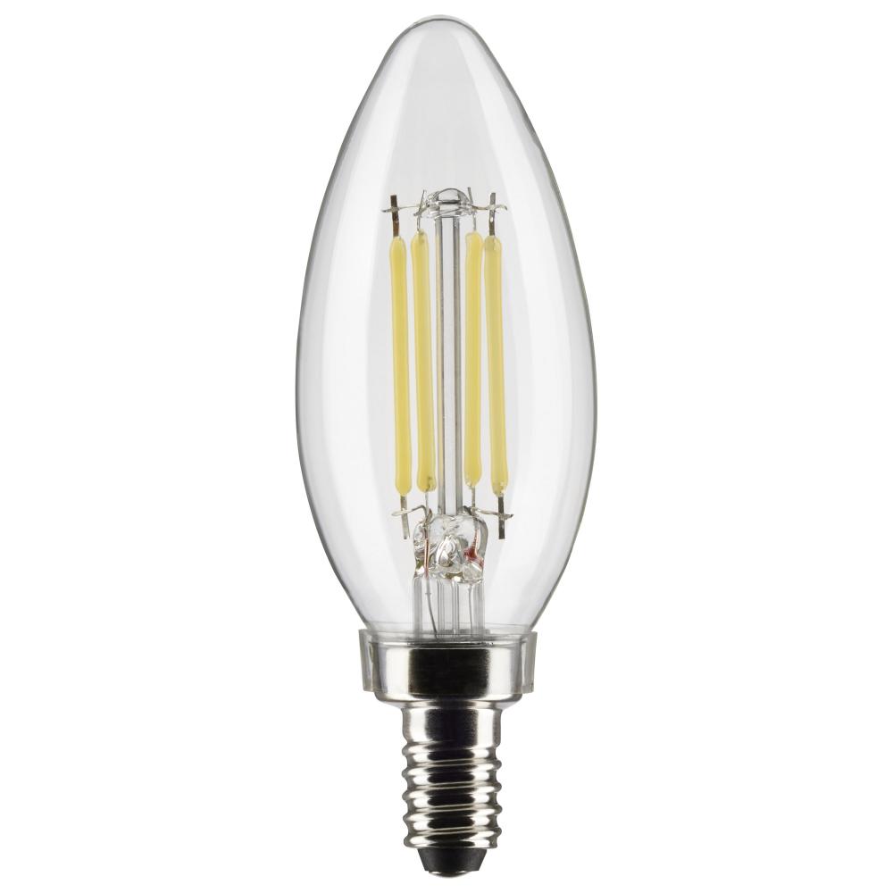 5.5 Watt B11 LED; Clear; Candelabra base; 90 CRI; 3000K; 120 Volt