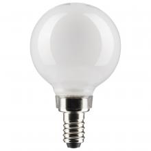 Satco Products Inc. S21202 - 3 Watt G16.5 LED; White; Candelabra base; 90 CRI; 2700K; 120 Volt