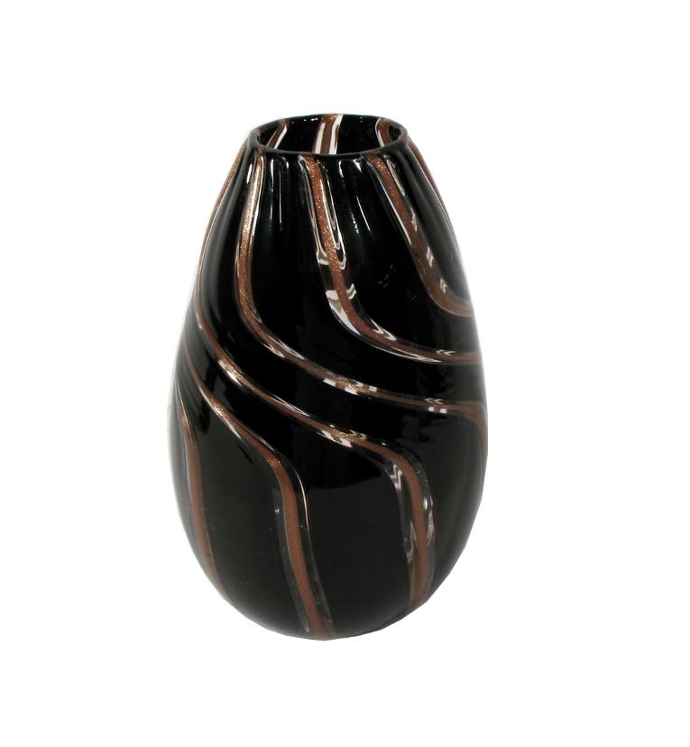 VASE, OVAL, CANALE, BLACK