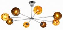 Oggetti Luce 18-P801 - PERLE, 8 GLOBE, GOLDENROD, CHROME