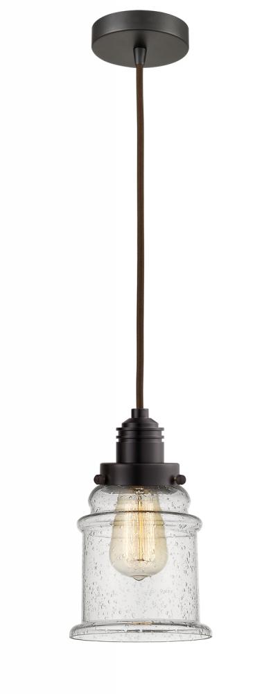 Winchester - 1 Light - 8 inch - Oil Rubbed Bronze - Cord hung - Mini Pendant