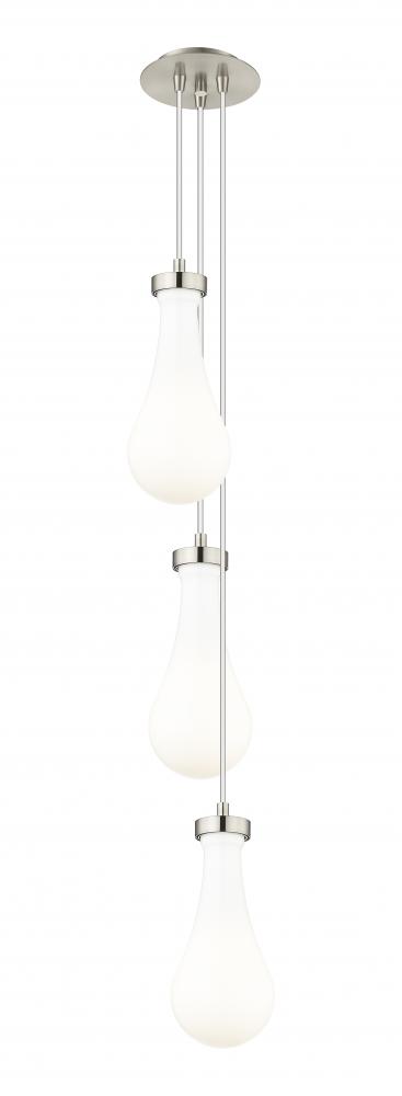 Owego - 3 Light - 7 inch - Brushed Satin Nickel - Multi Pendant