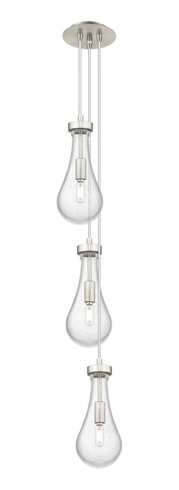 Owego - 3 Light - 7 inch - Brushed Satin Nickel - Multi Pendant