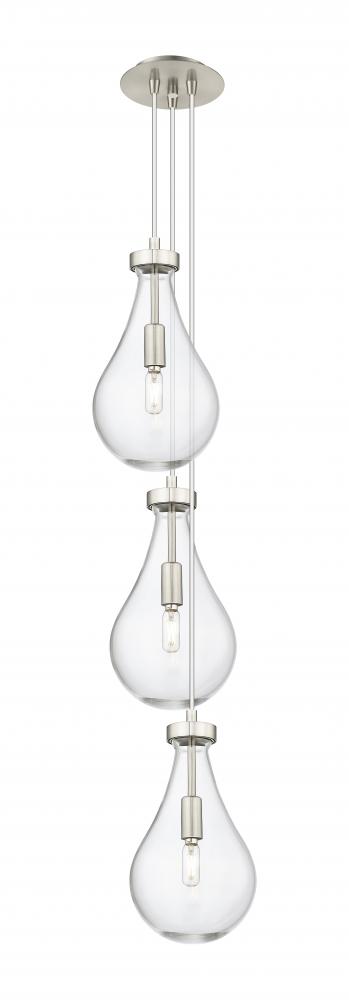 Owego - 3 Light - 7 inch - Brushed Satin Nickel - Multi Pendant