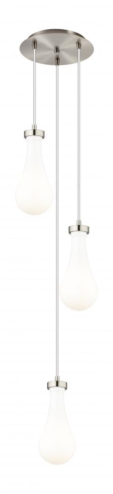 Owego - 3 Light - 13 inch - Brushed Satin Nickel - Multi Pendant