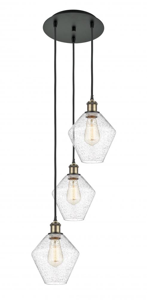 Cindyrella - 3 Light - 15 inch - Black Antique Brass - Cord Hung - Multi Pendant