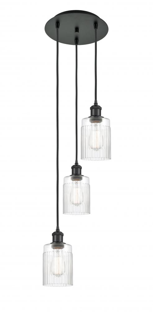 Hadley - 3 Light - 11 inch - Matte Black - Cord Hung - Multi Pendant