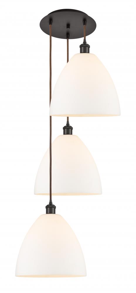 Bristol - 3 Light - 19 inch - Oil Rubbed Bronze - Cord Hung - Multi Pendant