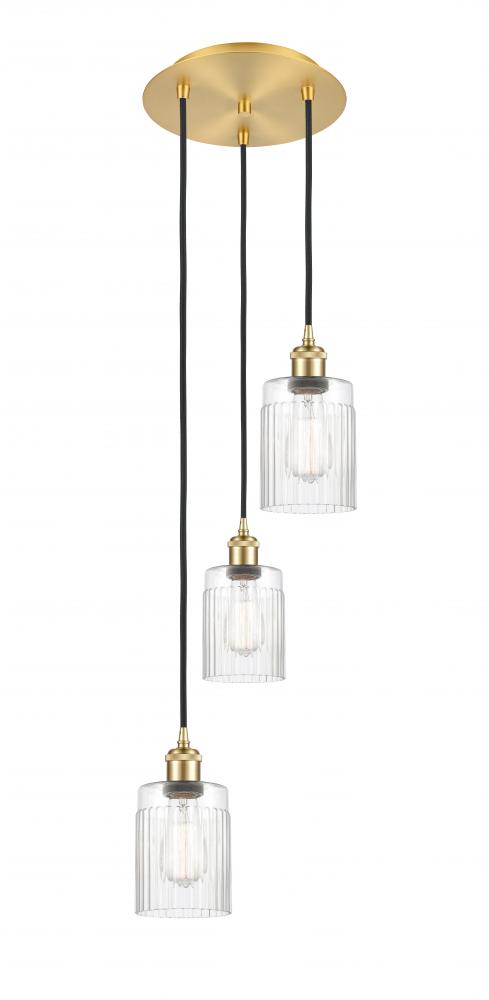 Hadley - 3 Light - 11 inch - Satin Gold - Cord Hung - Multi Pendant