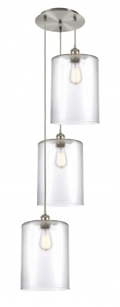 Cobbleskill - 3 Light - 16 inch - Brushed Satin Nickel - Cord Hung - Multi Pendant